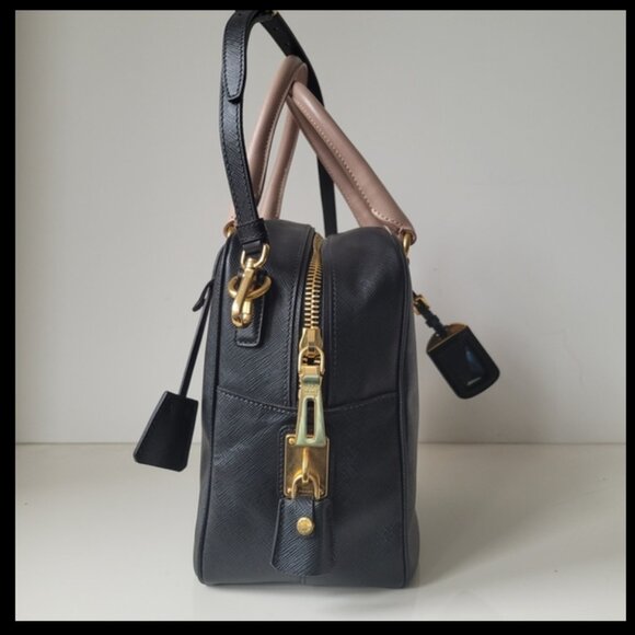 PRADA Saffiano Lux Square Satchel and Crossbody Bag - Picture 3 of 10